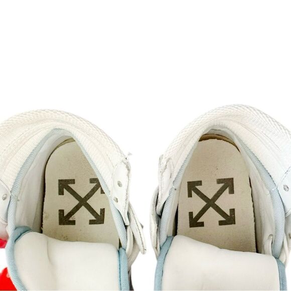 RARE OFF-WHITE 3.0 Off-Court Lace Up Sneakers in White/Blue/Orange - Picture 7 of 7